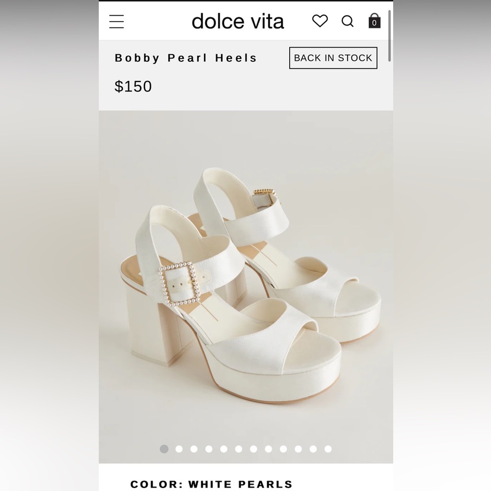 Bobby Pearl Heels Dolce Vita